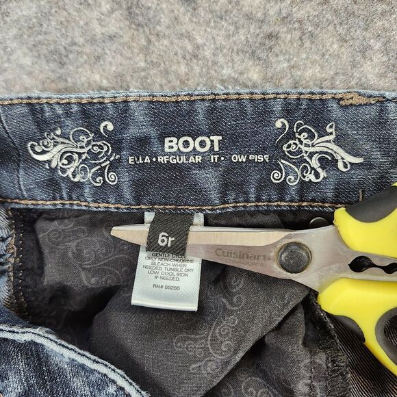 Express Bootcut Jeans Women Size 6 Ella Stretch Dark Wash 32x29 Casual - Picture 2 of 14